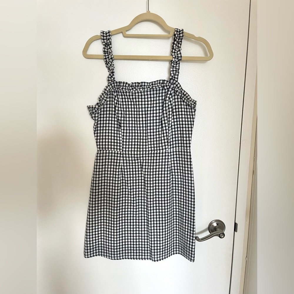 Lost + Wander Gingham Black & White Sundress